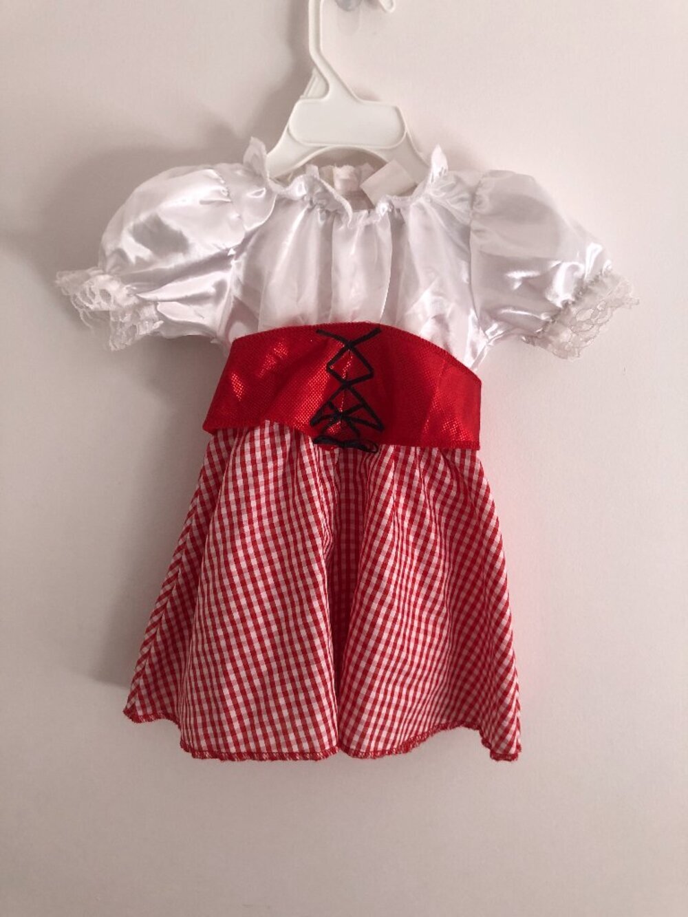 Disguise Baby Costume Dress 12-18M Gingham Red White Oktoberfest Pirate